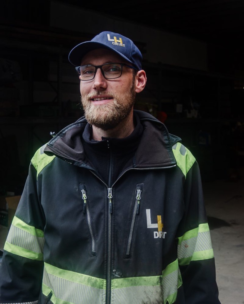 Ole André Hestad, anleggsarbeider i LH Drift.